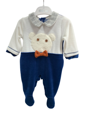 WAXOX: nœud papillon marron, bleu marine & blanc, référence: 0911221115