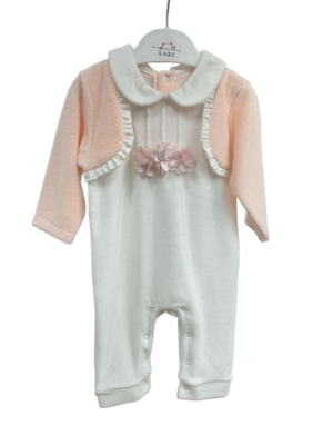 WAXOX bébé : rose saumon & fleurs roses, référence: 0811221321