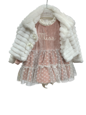 WAXOX ENSEMBLE bébé : 3 pièces Collant + rose + Veste blanc et rose poudré, référence: 0911221225