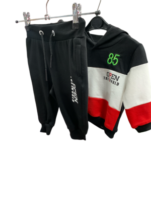 Gilet enfant WAXOX : noir, rouge & blanc, référence : 1011221429