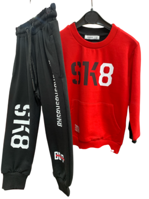 Gilet enfant WAXOX SK28 : rouge, noir & blanc, référence : 221122A29