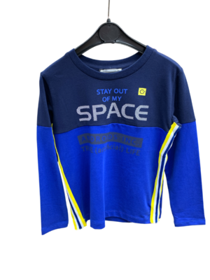 Sweat enfant WAXOX : bleu & bleu moutarde, référence : 0703231900