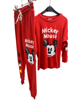 Ensemble Pyjama Mickey Mouse Rouge, référence 0102231438