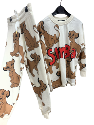 Ensemble Pyjama Simba Roi Lion – blanc crème, référence 0102231438
