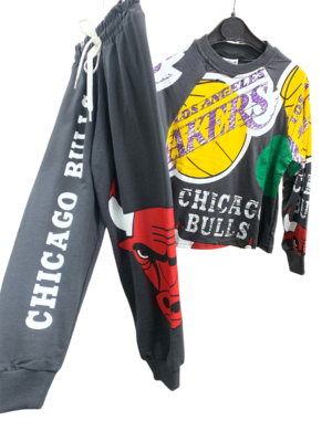 WAXOX Ensemble Pyjama Chicago Bulls – blanc crème, référence 0102231438