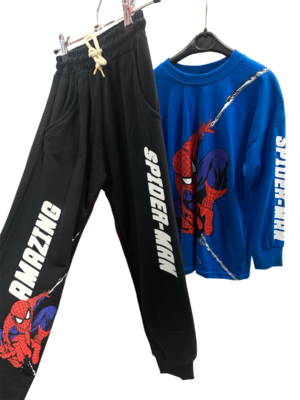 WAXOX Ensemble Pyjama Spiderman bleu, référence 0102231438